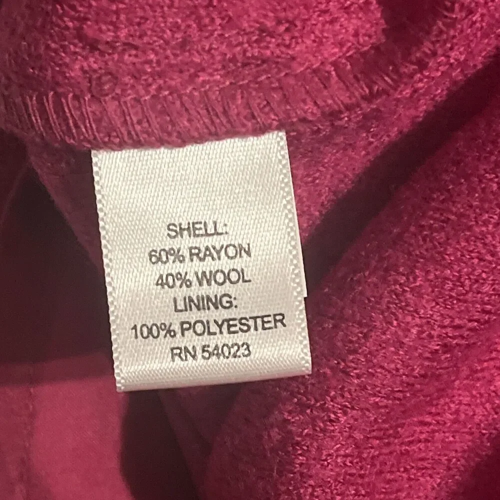 Banana Republic Wool Blend Magenta Mini Skirt Career Size 2